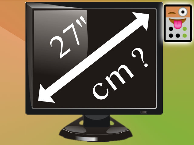Combien de cm mesure un écran 27" ?